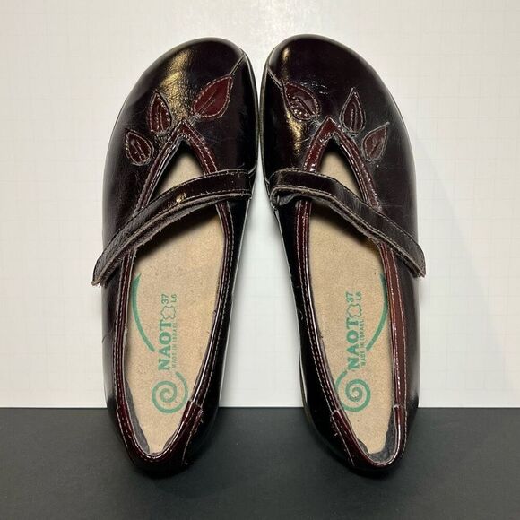 Womens NAOT Nau Mai Brown Patent Leather Slip On Loafers / Size 6 - EU 37 - Picture 5 of 8